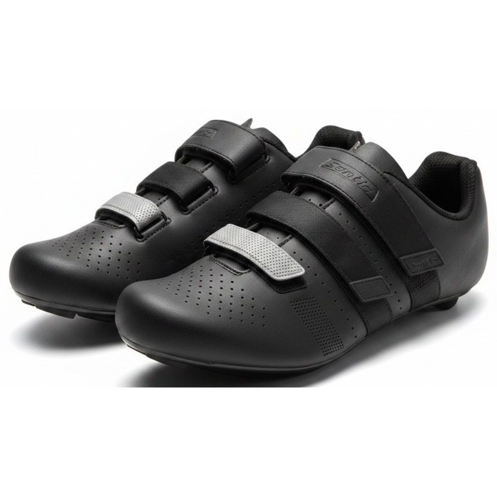 Santic Men's Road Cycling Shoes EU 44 US 10.5 Black Bike Bicycle Cleats New